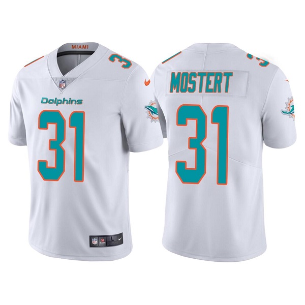 Men’s Miami Dolphins #31 Raheem Mostert White Vapor Untouchable Limited Stitched Football Jersey